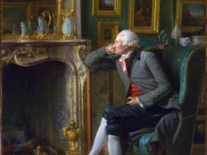 Henri-Pierre Danloux, Le Baron de Besenval dans son salon de compagnie, 1791, Öl auf Leinwand, London, National Gallery, NG 6598