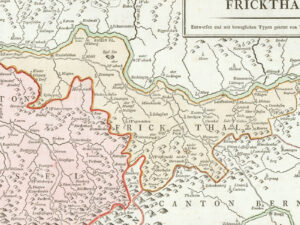 Die Landschaft Basel und das Frickthal auf einer von Wilhelm Haas in Basel entworfenen und gedruckten Karte, 1798.