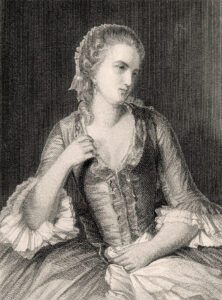 Portrait von Madame Beaumarchais, née Willermaulaz, in jungen Jahren.