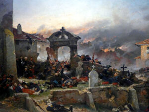 The Franco-Prussian war of 1870-1871 was brutal. Depicted here in a painting by Alphonse de Neuville.