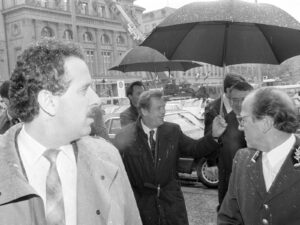 Arrivée du président tchécoslovaque Václav Havel à Berne en novembre 1990.