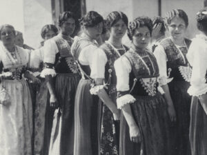 Appenzell women at a festival of traditional costumes in 1924.