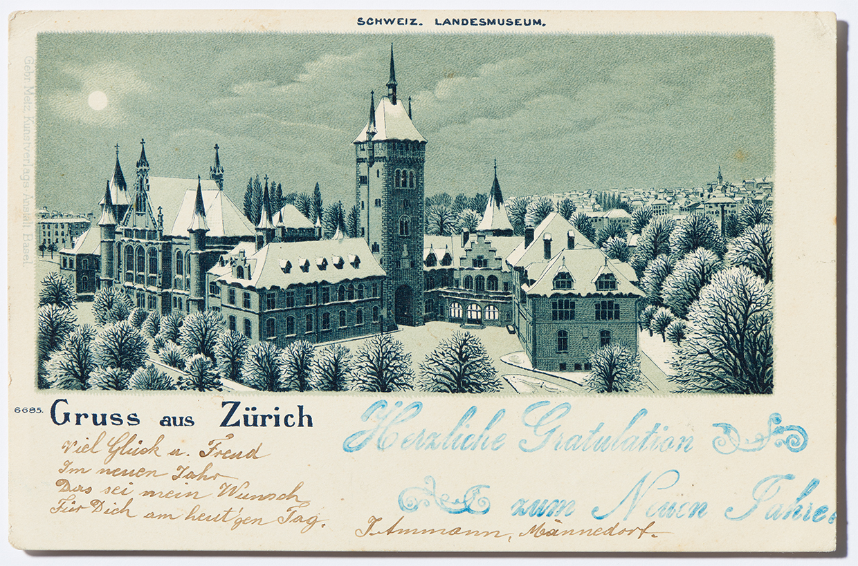 The National Museum on old postcards