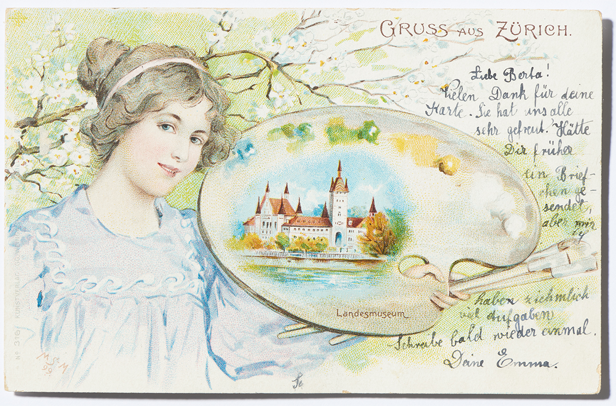 The National Museum on old postcards