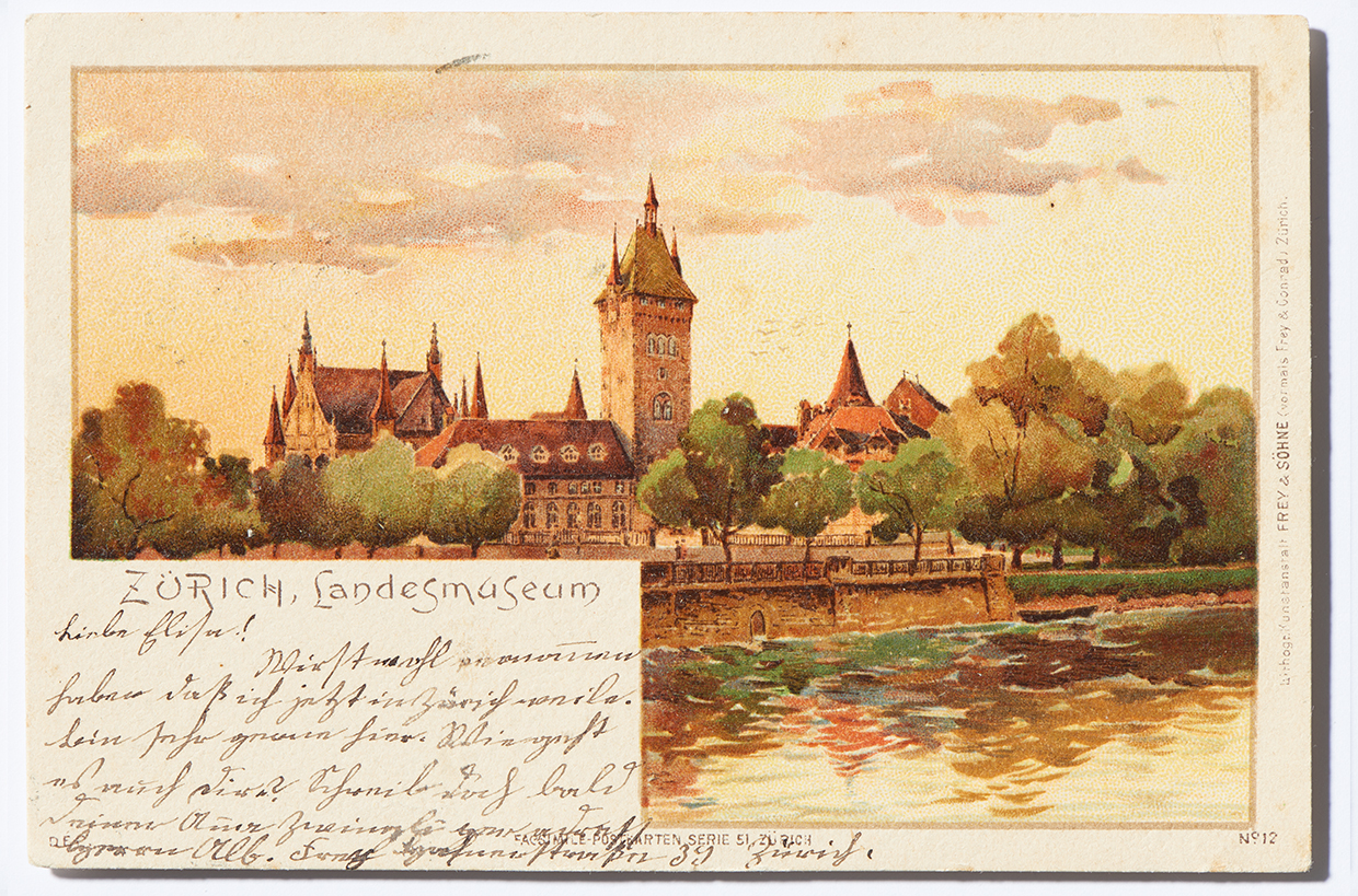 The National Museum on old postcards