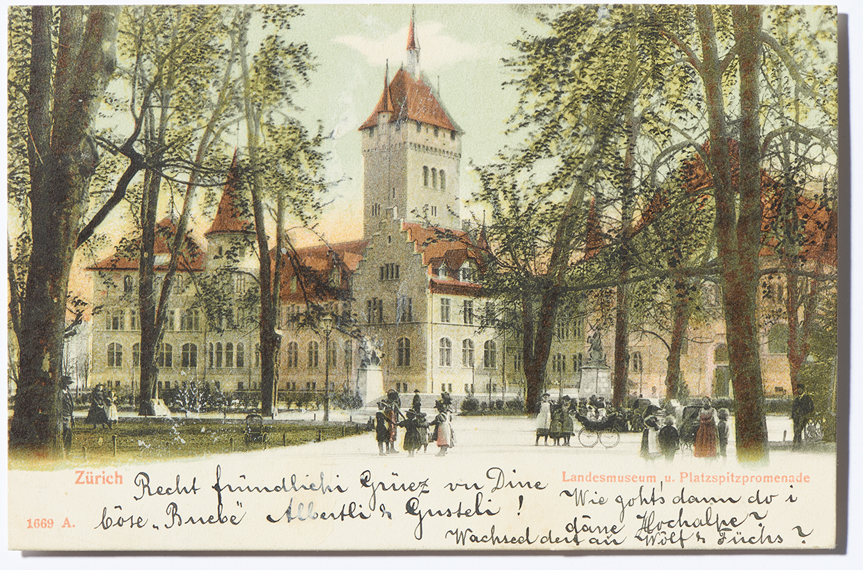 The National Museum on old postcards