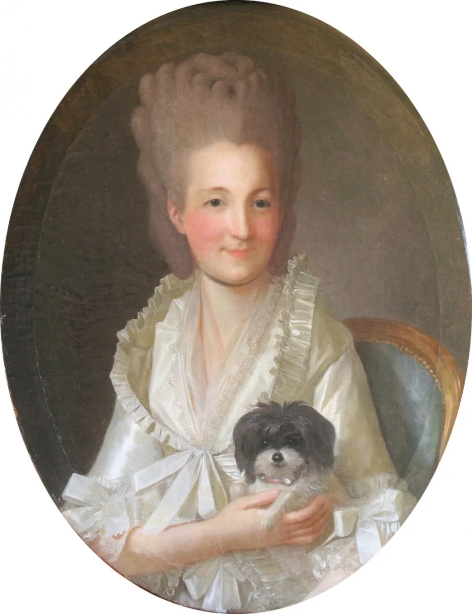 Atelier von François-Hubert Drouais, Louise-Anne de Vernon, Marquise de Ségur (1729–1778), um 1770, Schloss Waldegg, Wa 1211.