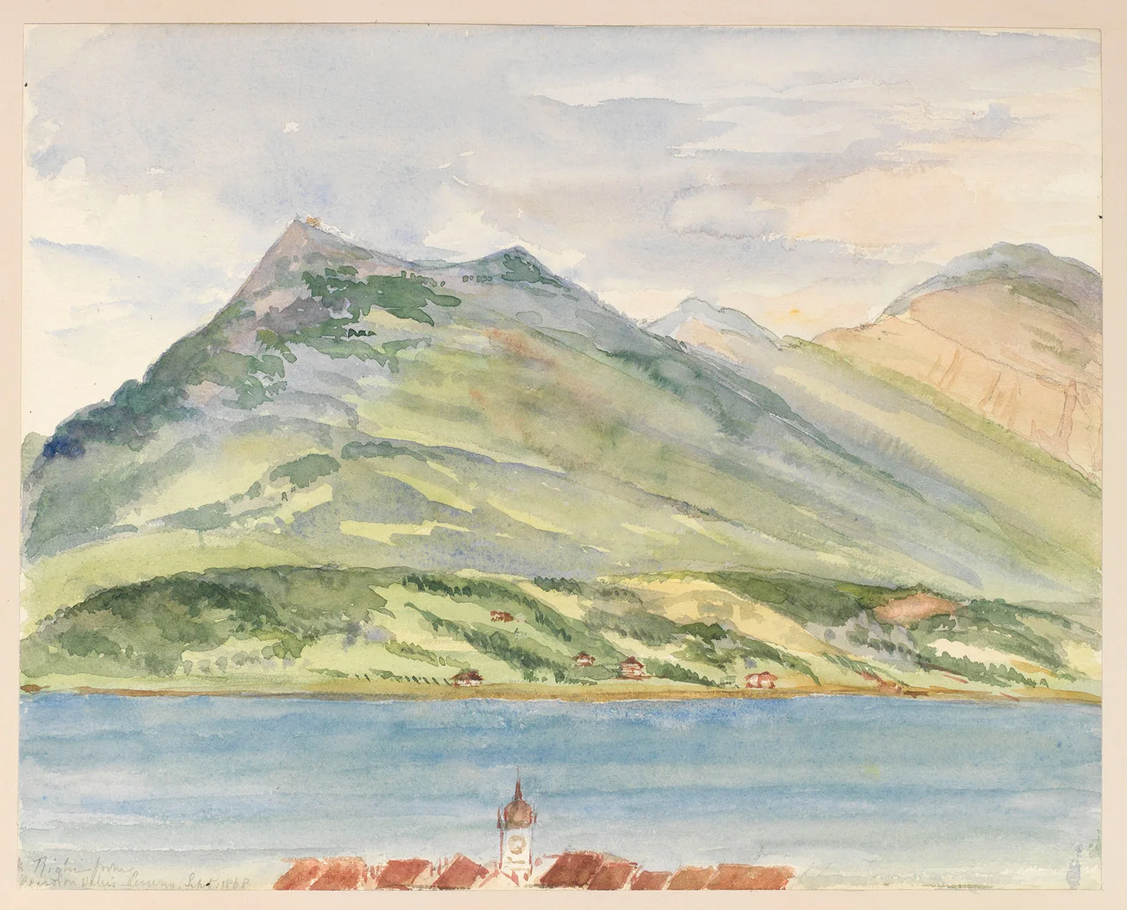 Der Blick von Luzern zur Rigi: Sie übernachtete jeweils in der Stadt.
