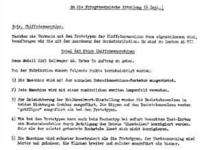 Cahier des charges établi pour la Nema avant le début de la production, en 1945.