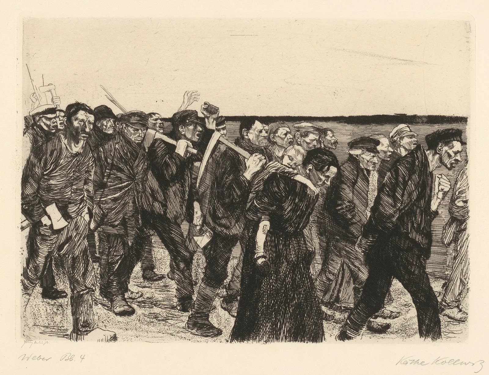 Käthe Kollwitz (1867–1945): Weberzug