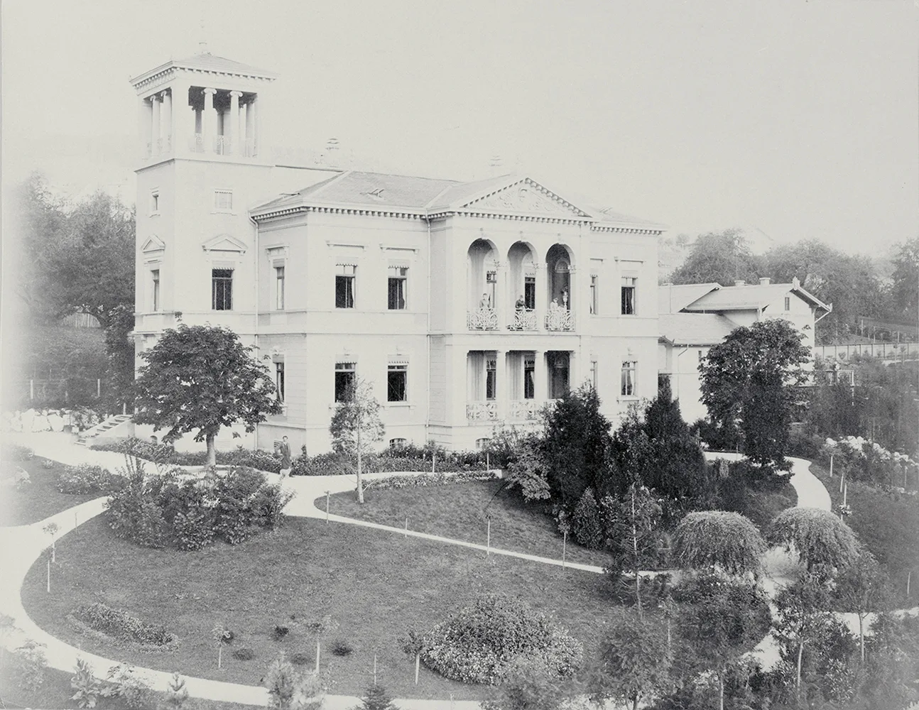 Villa Sumatra in Zürich, vor 1898. Hier wohnte Krüsi nach seiner Rückkehr in die Schweiz.