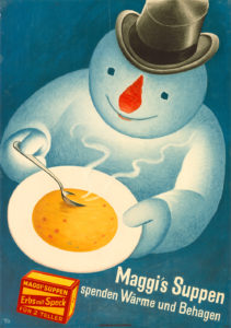 Affiche publicitaire signée Hans Tomamichel, vers 1939.