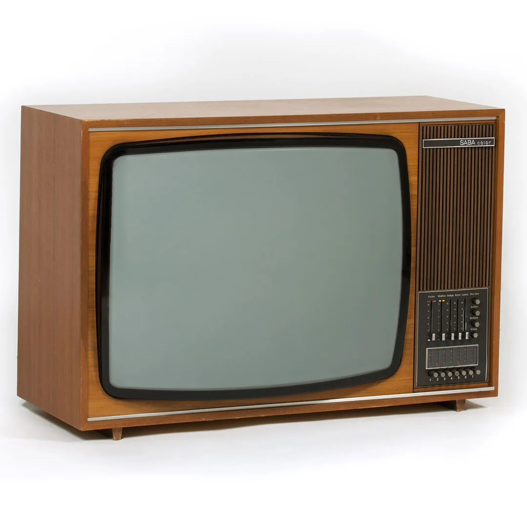Saba Schauinsland S2600 Color E PAL colour TV receiver, manufactured in Villingen, Germany, around 1970.
