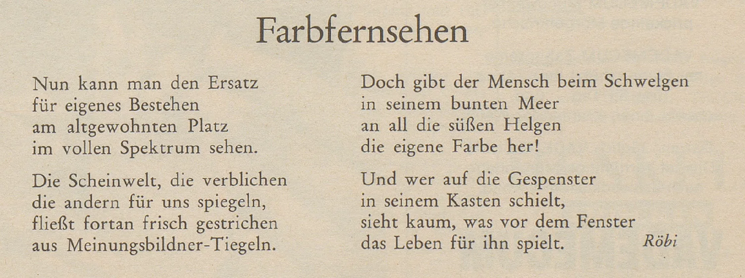 Nebelspalter: das Humor- und Satire-Magazin, Nr. 39/1967, S. 15.