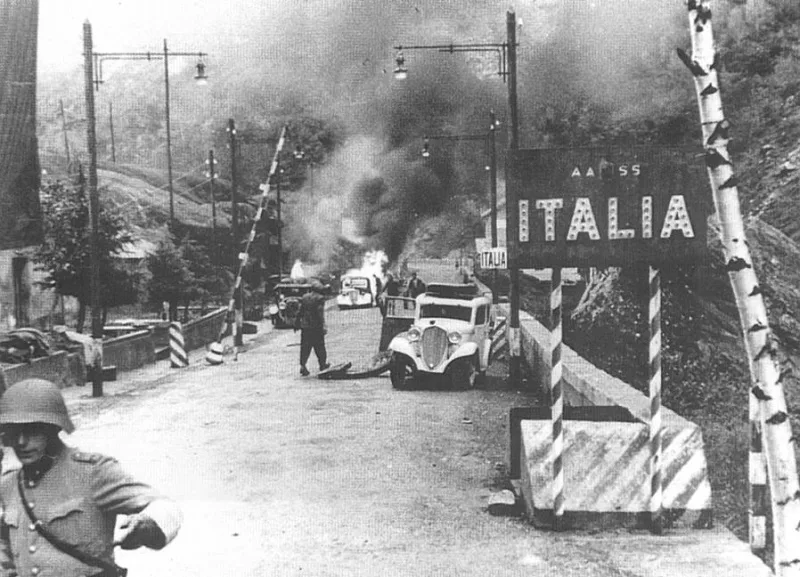 Mit dem Einmarsch der Deutschen in Italien 1943 verschärfte sich die Situation an der Südgrenze der Schweiz.