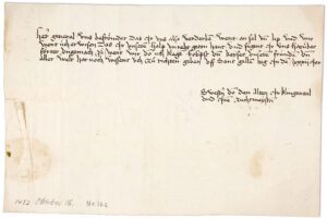 Lettre de protestation des sœurs réformistes au couvent de Klingental adressé au pape le 16 octobre 1482.