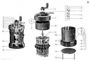 Disassembly instructions from the service manual for the ‘Curta’.