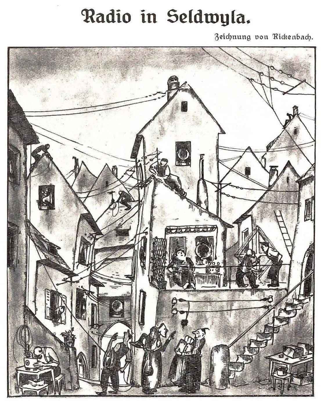 Karikatur in der Satirezeitschrift Bärenspiegel vom November 1924