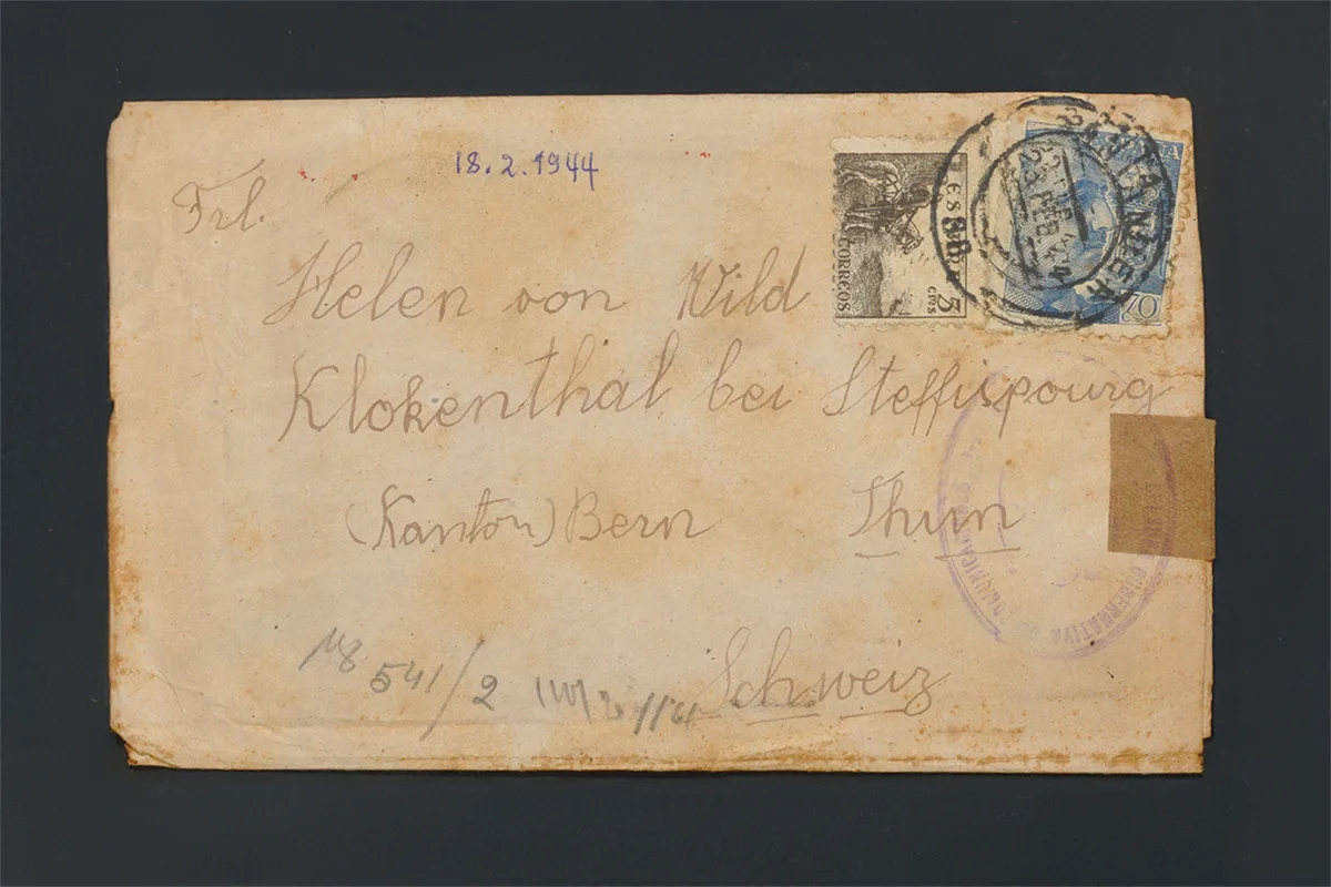 Zensurierte Brief von 1944.