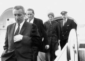 Svetlana Alliluyeva arriving at Geneva Airport, March 1967.
