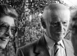 Fritzi und Otto Frank an einem Anlass in Wisen (SO), 1978.