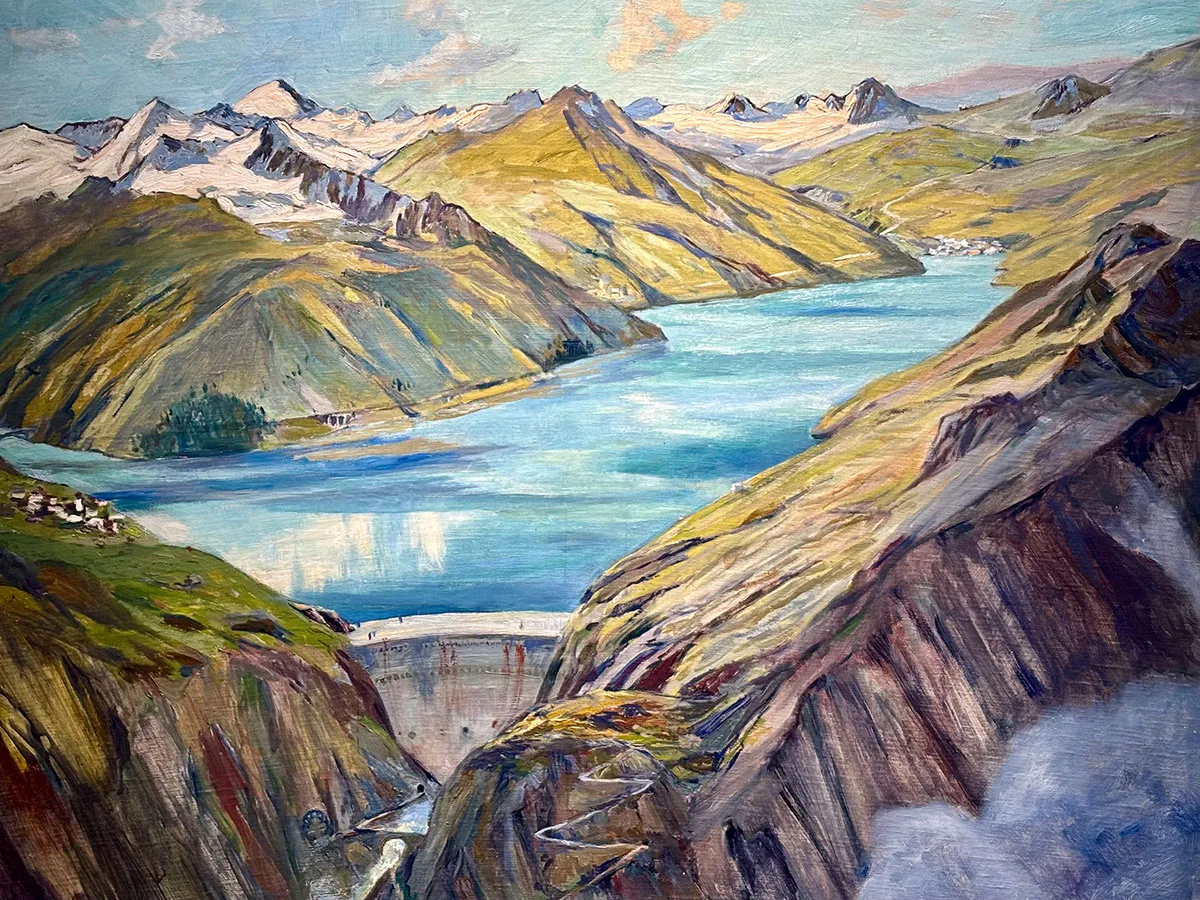 Für den Ursener Stausee hätten 2000 Menschen umgesiedelt werden müssen. Gemälde von Hans Beat Wieland, um 1940.