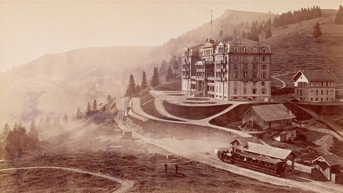 Blick auf das Hotel Rigi-First, 1870er-Jahre.