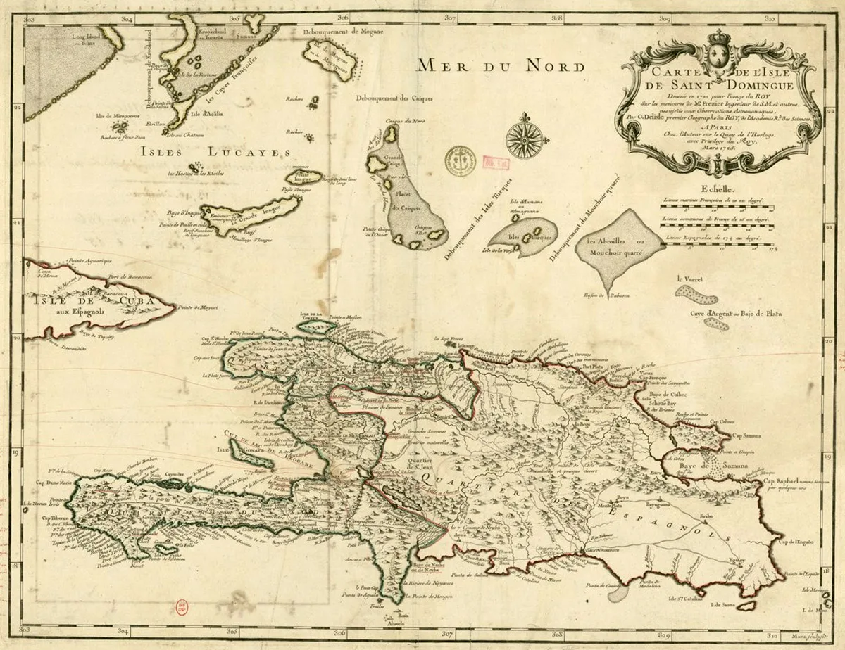 Die Insel Hispaniola war seit dem 17. Jahrhundert zwischen Saint-Domingue im Westen (heute: Haiti) und Santo Domingo im Osten (heute: Dominikanische Republik) geteilt.