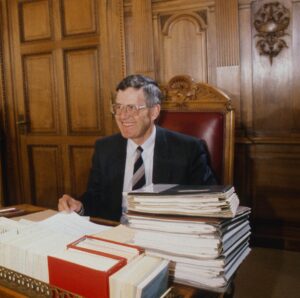 Le conseiller fédéral Kaspar Villiger, en 1990.