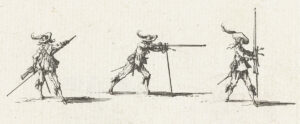 Textbook with illustrations for practising with the musket, 1635.