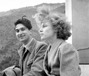 Peter von Roten encouraged his wife to write about her passion for feminism. This snapshot of the couple was taken in Leuk in 1947.