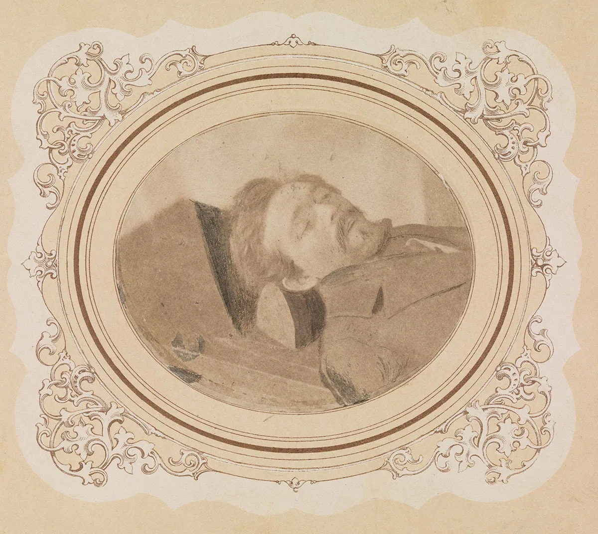 Polizeibild des toten Johannes Meidel, nachdem er sich in seiner Zelle erhängt hatte.