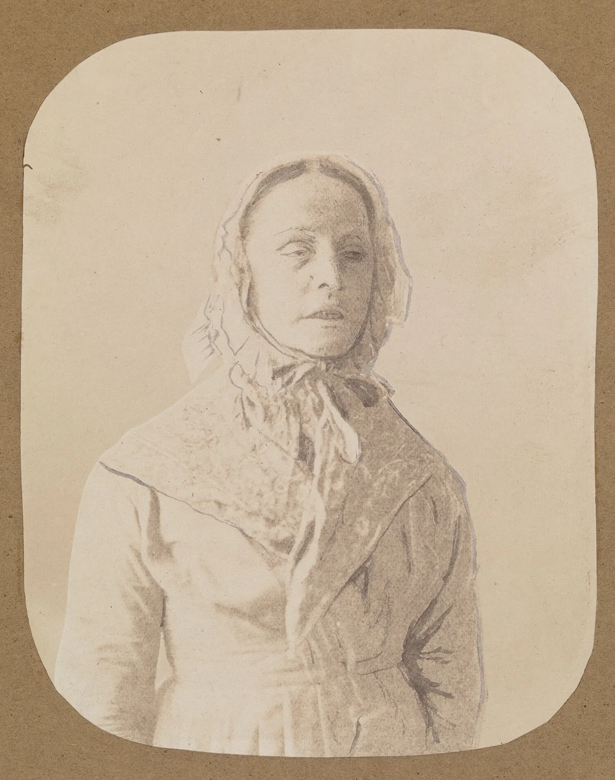 Polizeibild von Josepha Bühler. Die Tote wurde höchstwahrscheinlich sitzend fotografiert.