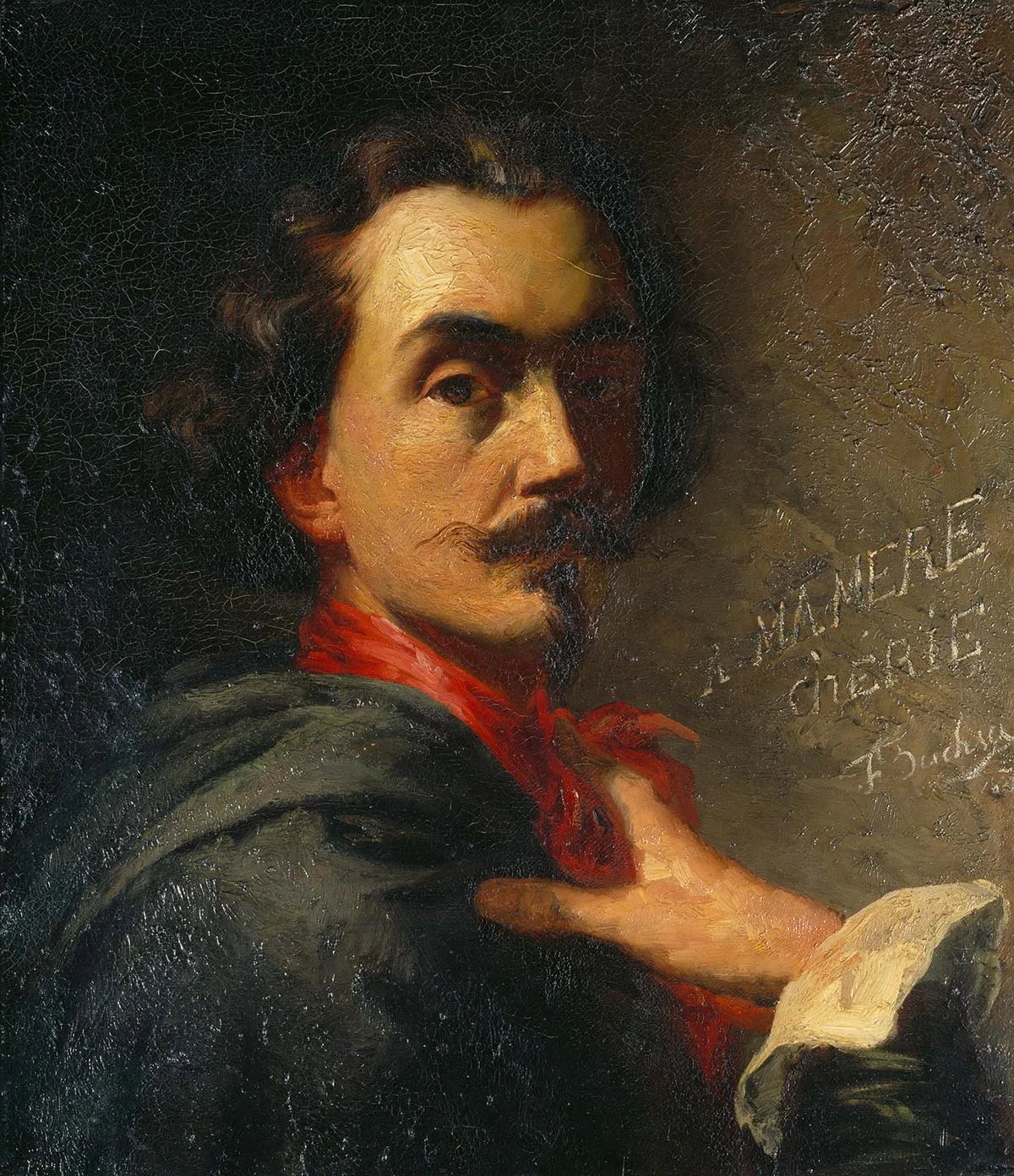 Selbstbildnis des jungen Frank Buchser, 1852.