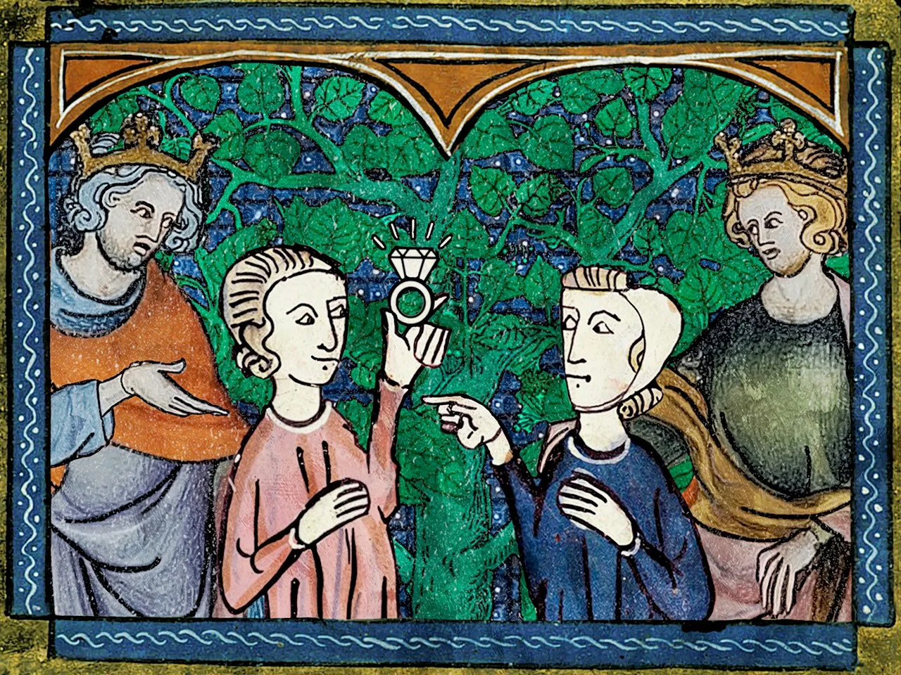 Am 25. Dezember 1055 kam es auf dem Zürcher Lindenhof zu einer königlichen Verlobung. Illustration von Marco Heer.