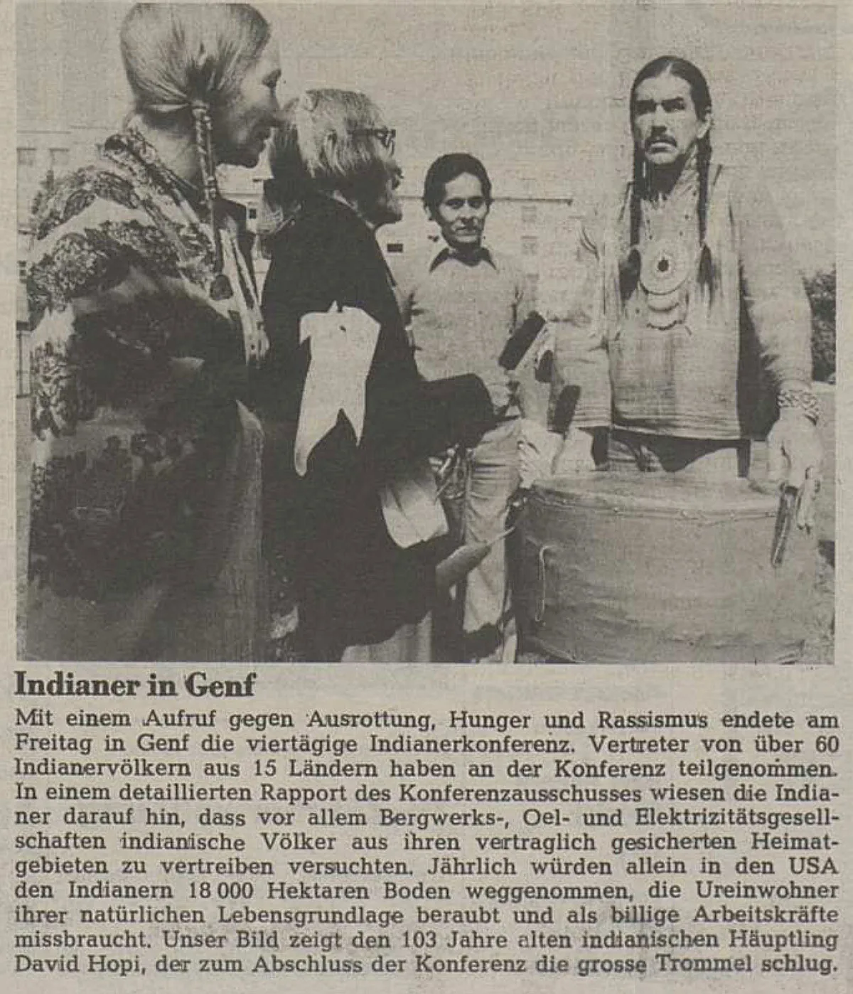 Das Ende der Konferenz in Genf in einem Artikel des «Walliser Boten», 26. September 1977.