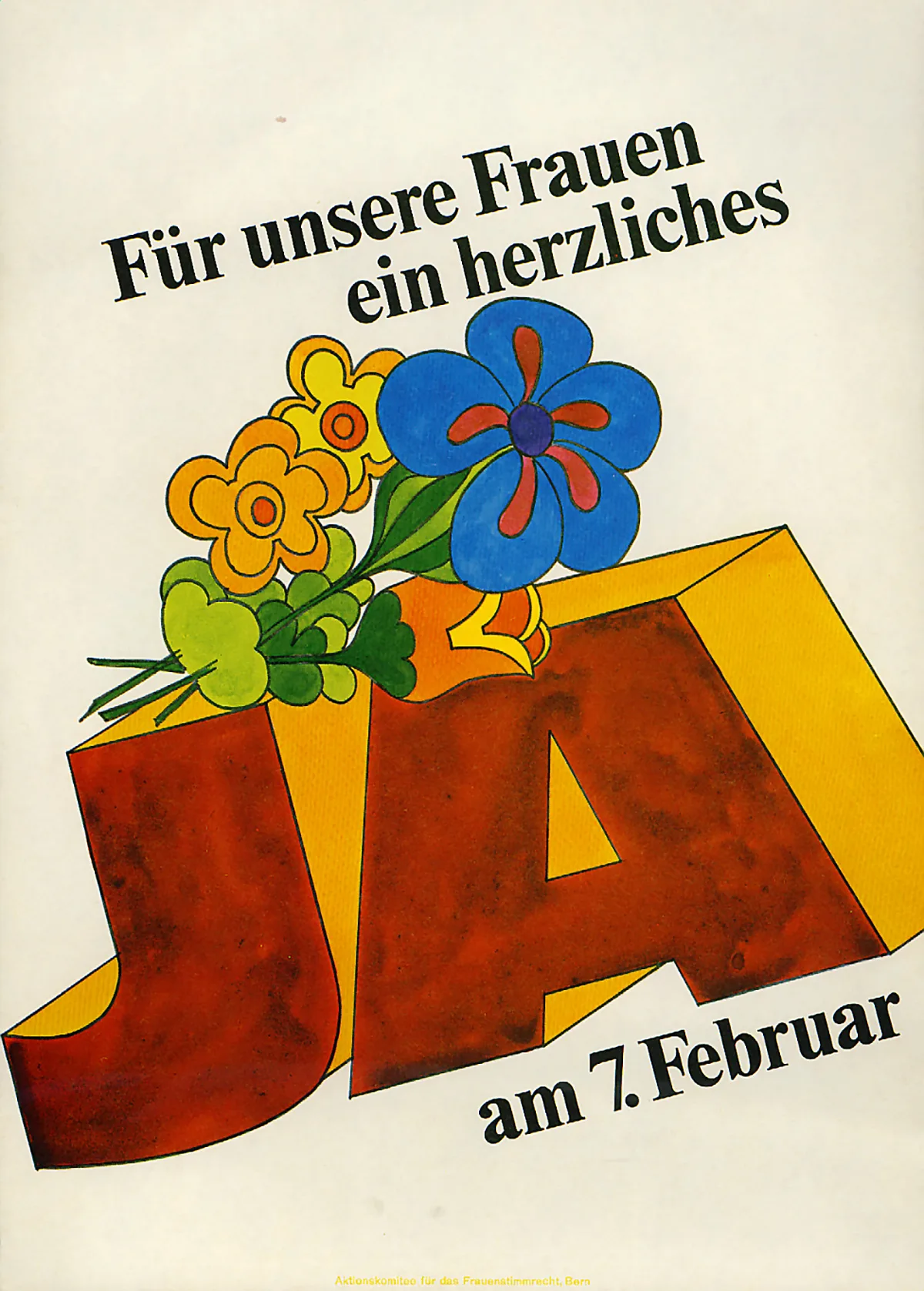 Plakat für das Frauenstimmrecht, 1971.