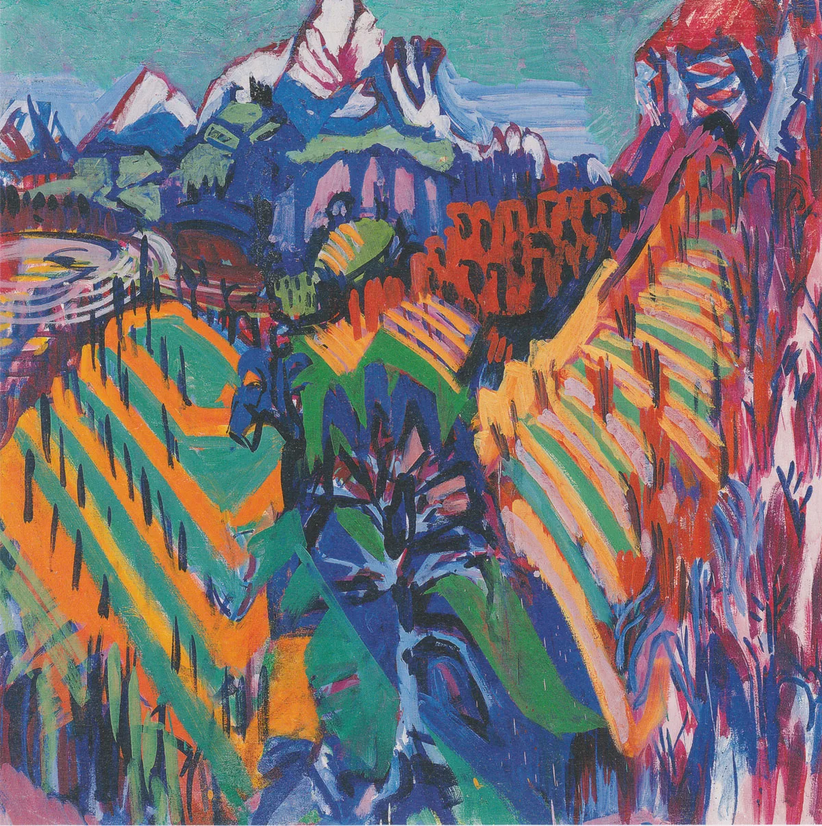 «Rebberge im Tessin» von Albert Müller, Öl auf Leinwand, 1925.