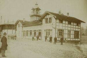 Alter Bahnhof von Winterthur, der später in Zürich als Kornhauswirtschaft genutzt wurde.
