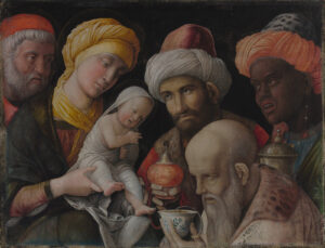 Anbetung der Könige von Andrea Mantegna, um 1495-1505.