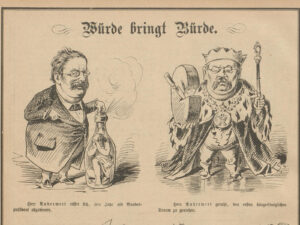 Le journal Nebelspalter a publié en 1880 des illustrations diffamatoires de Fridolin Anderwert.