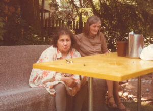 Anneliese Laupheimer and another resident, photographed in the 1990s.