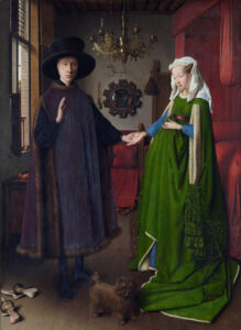 Die «Arnolfini-Hochzeit», 1434 gemalt von Jan van Eyck