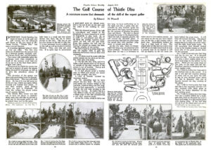 In 1919 the magazine Popular Science dedicated a double-page spread to James Wells Barber’s minigolf course.