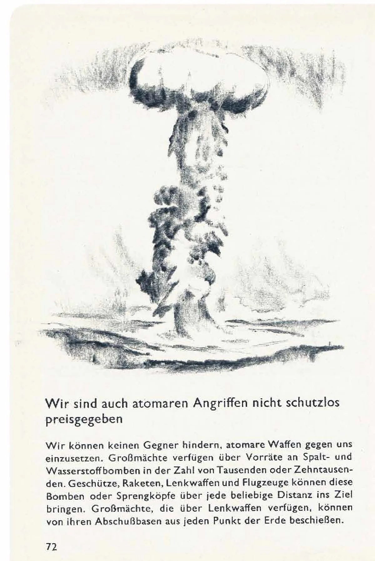 Auch ein möglicher Atomkrieg war Thema im Zivilverteidigungsbuch.