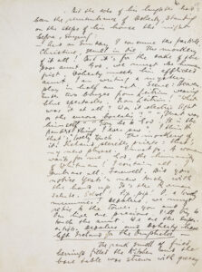 Fragment from the manuscript draft for A Portrait of the Artist as a Young Man, ca. 1912-1921.