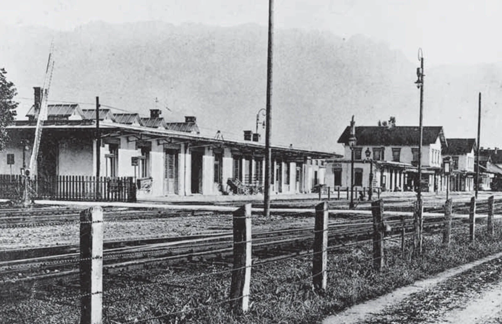 Der Bahnhof Buchs auf einer Fotografie von 1905.