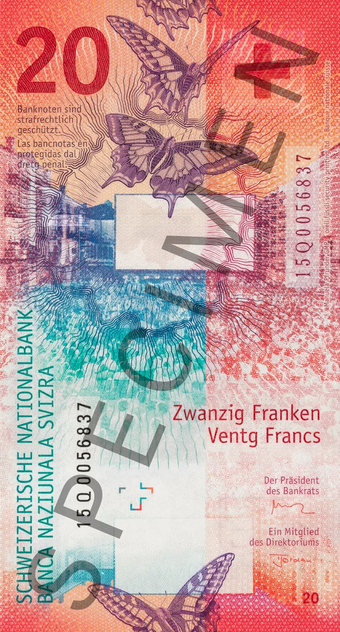 Die neue 20-Franken-Note.