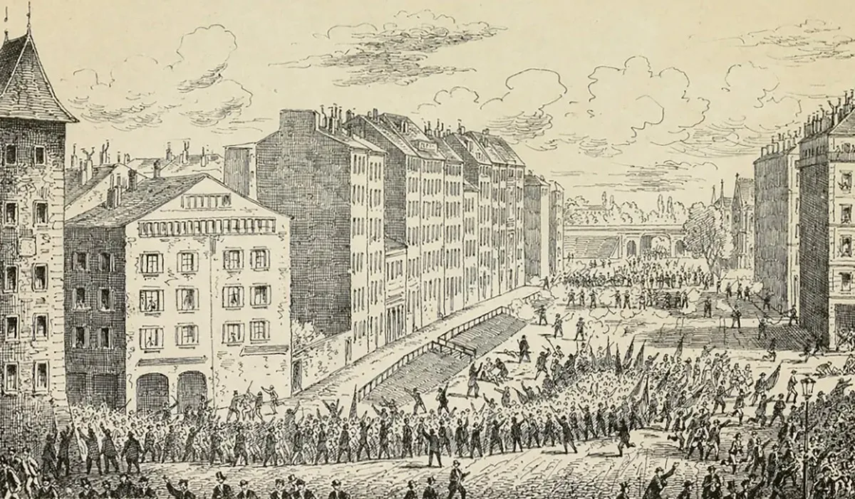 Genf, 22. August 1864: Auf der Rue de Chantepoulet kommt es einer Schiesserei, bei der mehrere Menschen sterben.