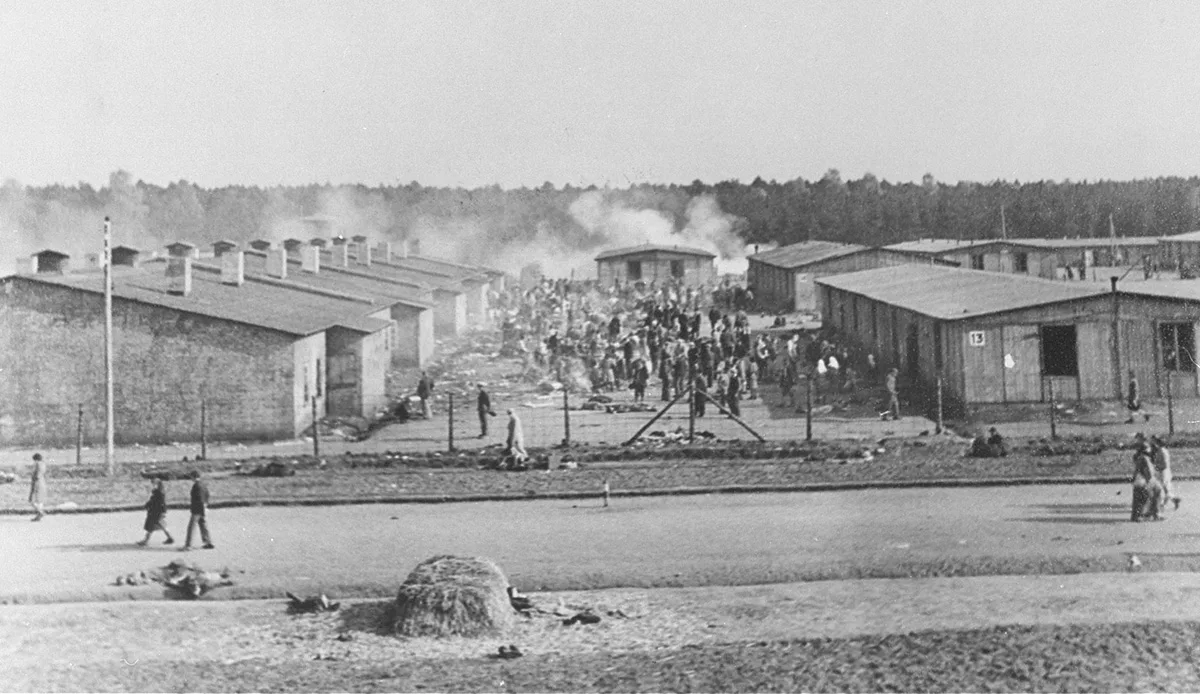 Befreiung des Konzentrationslagers Bergen-Belsen im April 1945.